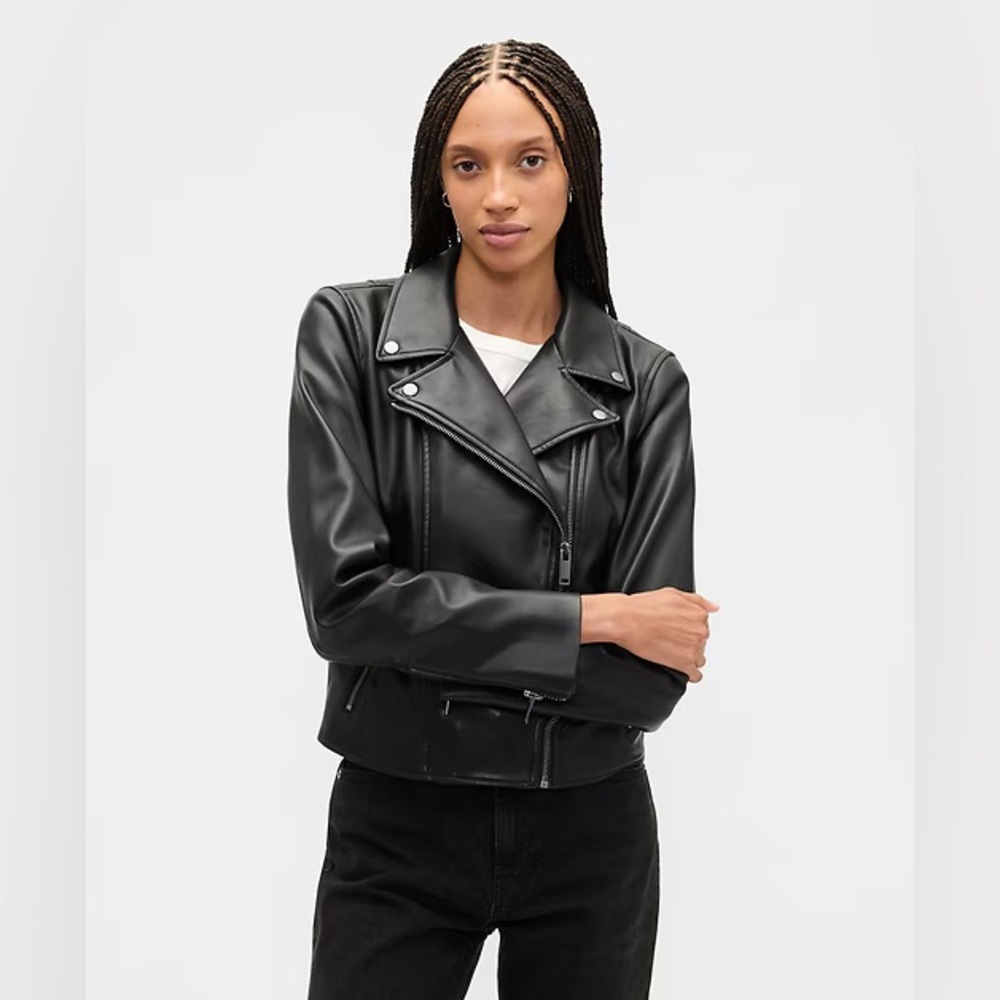 Gap Vegan-Leather Moto Jacket
